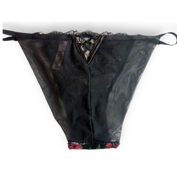 Victoria's Secret Very Sexy Embroidered Adjustable String Cheeky Panty Size XL - Picture 11 of 11
